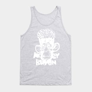 Monkey Brains Logo White Tank Top